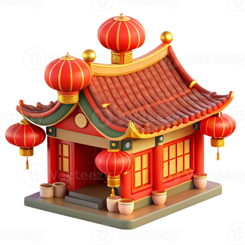 serene contemporary A Traditional Chinese Courtyard House In detailed png