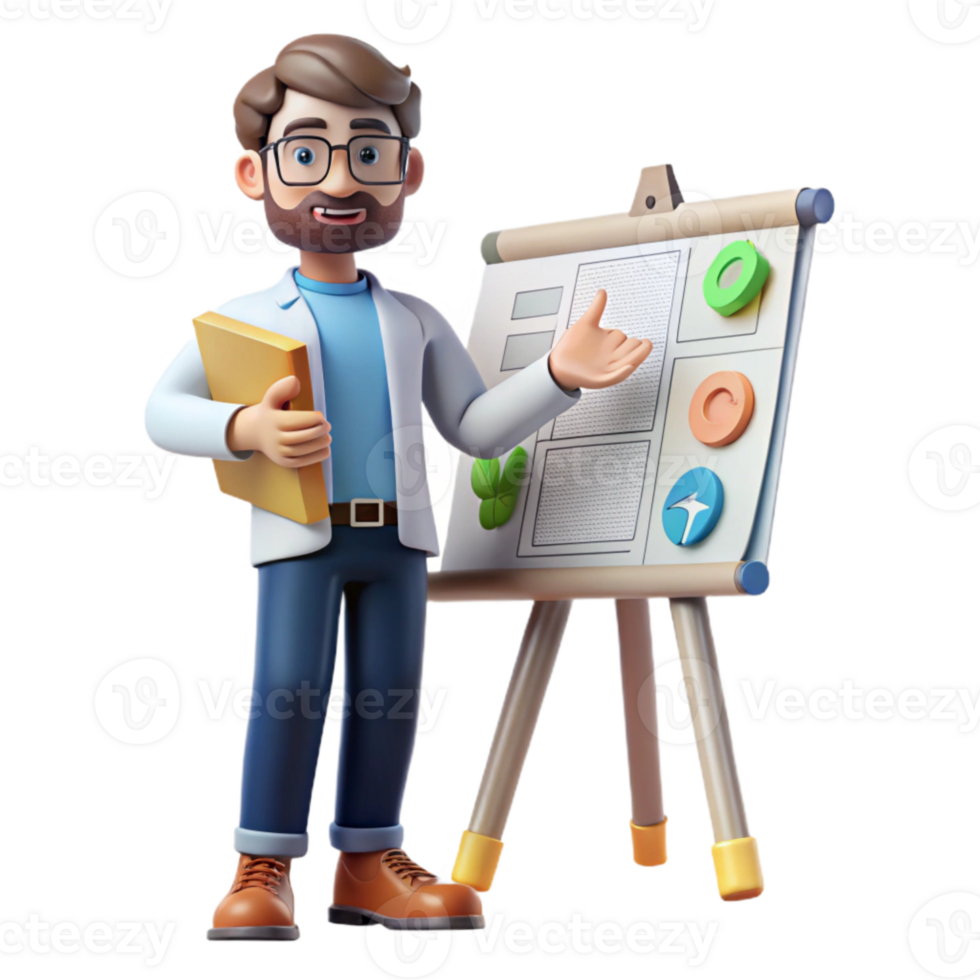 vibrant abstract Art Director with Storyboard and Sketches Transparent Background exclusive png