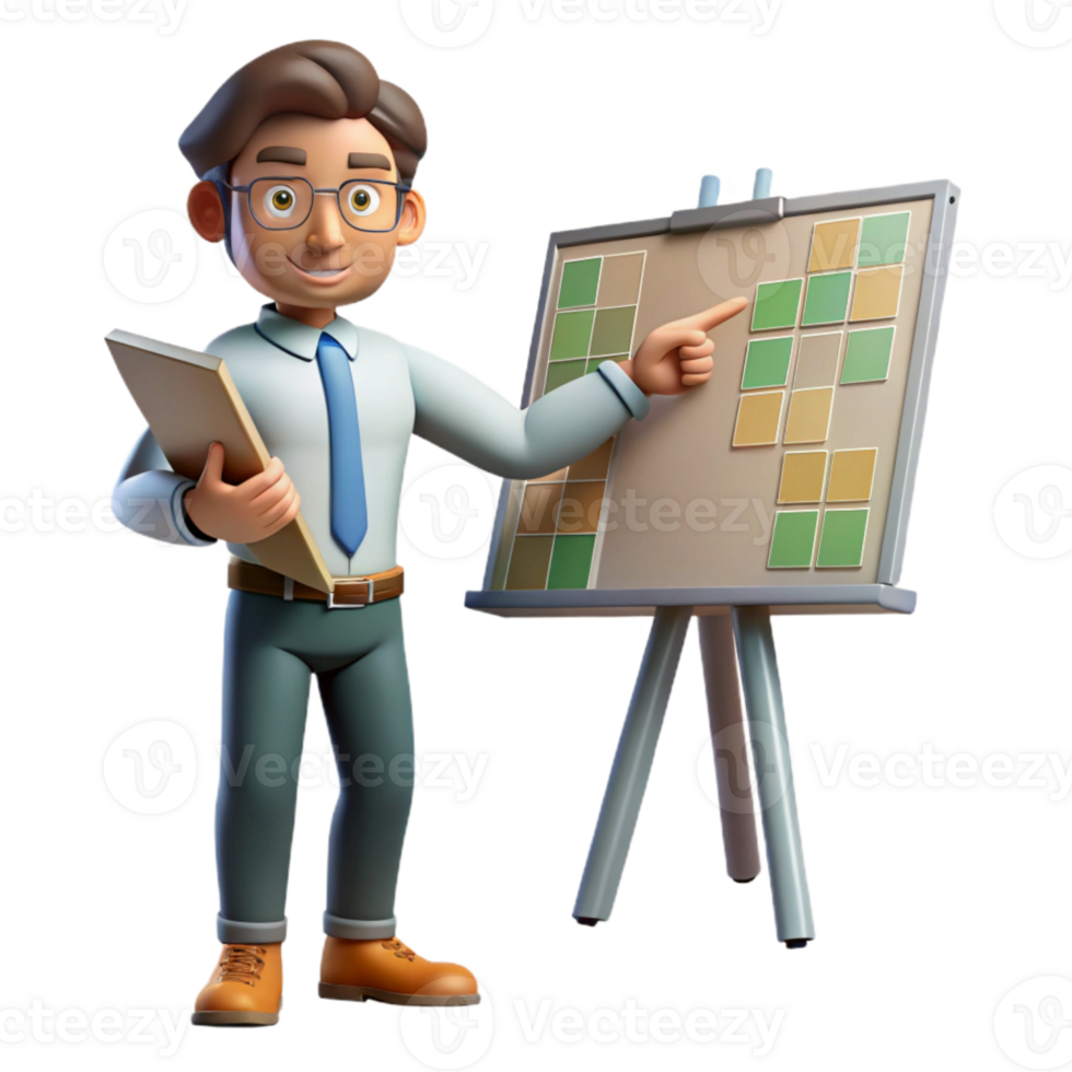 extraordinary creative Art Director with Storyboard and Sketches Transparent Background authentic png