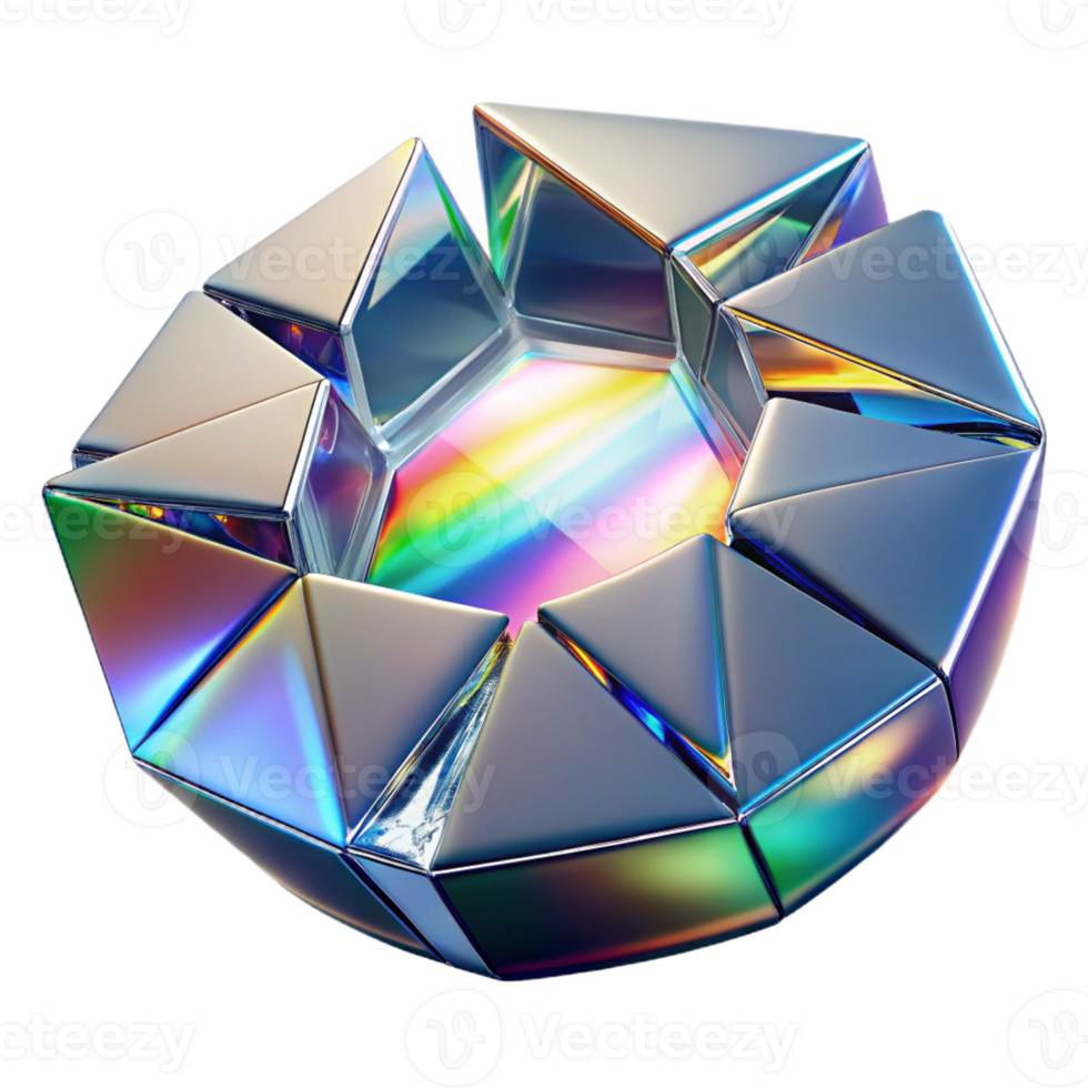 wonderful minimalist Shattered Glass Effect with Rainbow Refl detailed png