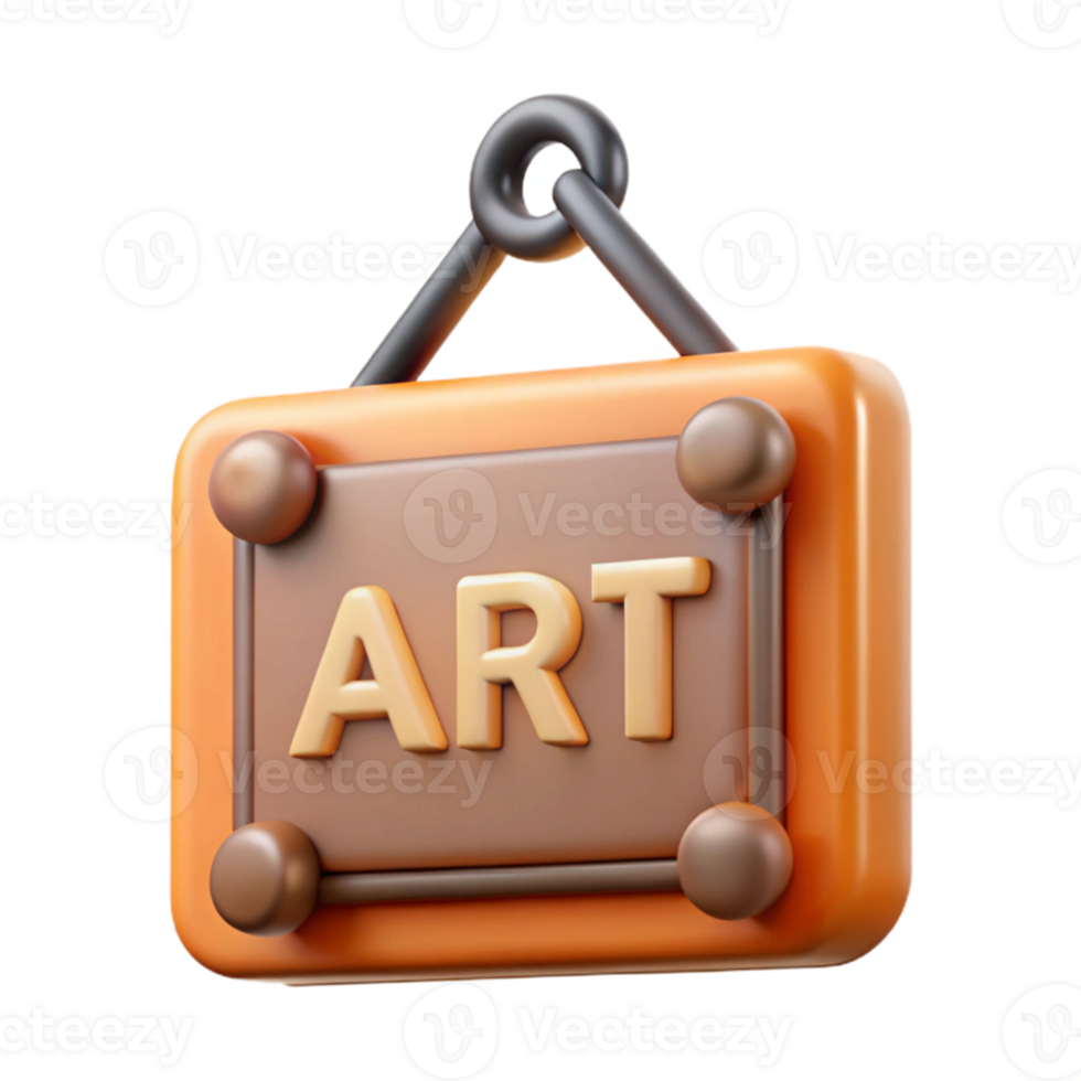 magnificent vintage Art Gallery Sign Simple Design genuine png