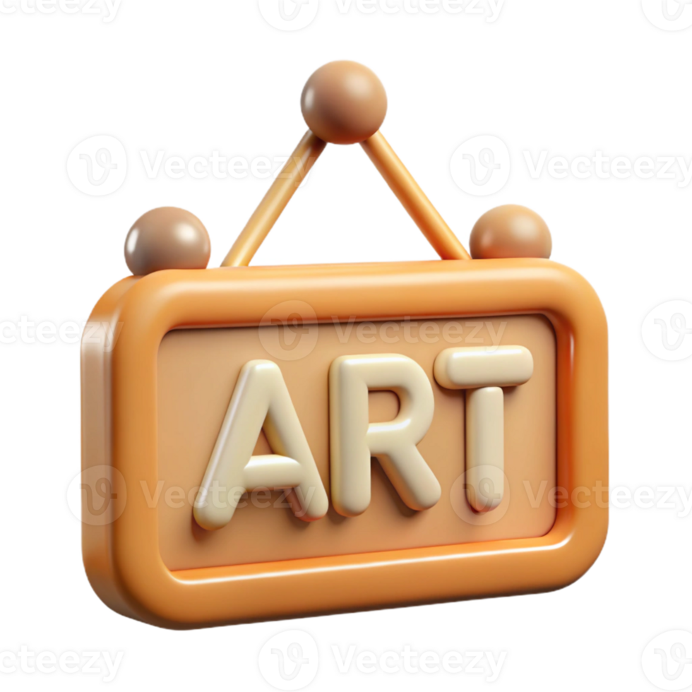 stunning classic Art Gallery Sign Simple Design high resolution png