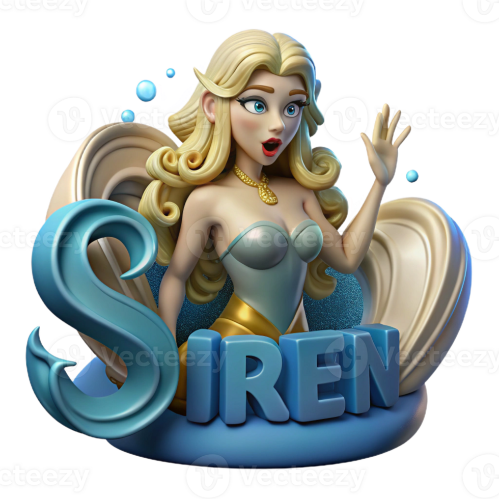 beautiful abstract A Siren Luring Sailors with Her Song W premium png
