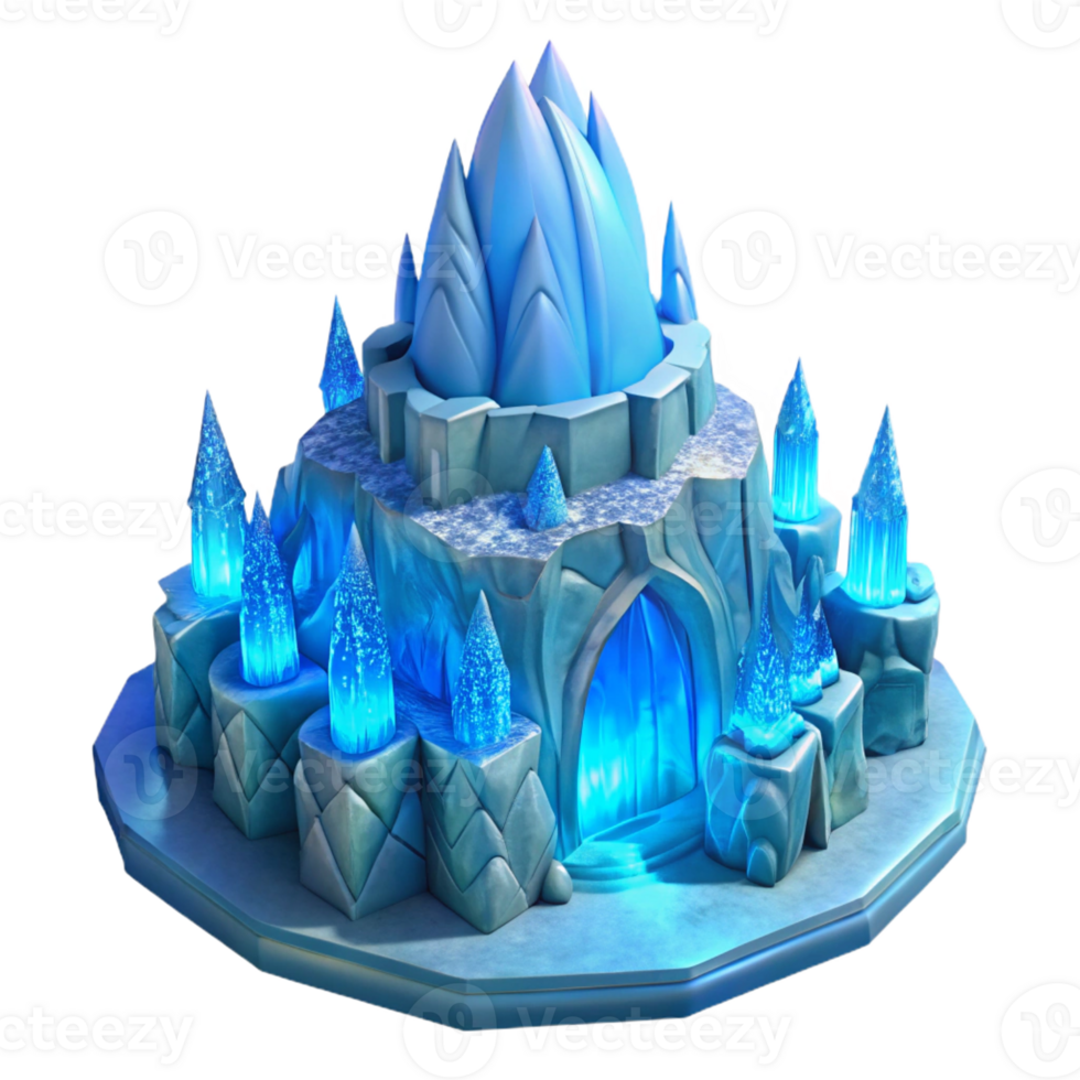 vibrant rustic An Intricate Ice Palace Sculpted from a Gl high quality png