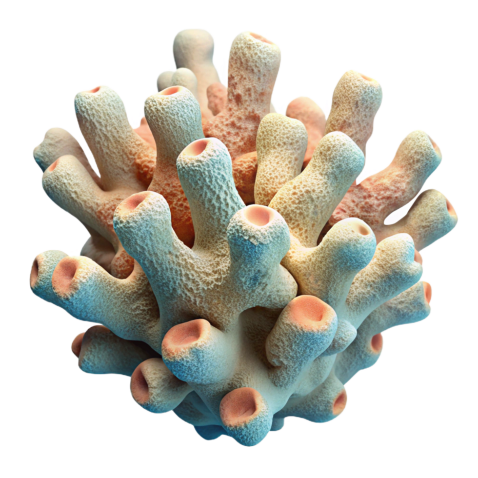 wonderful modern Artificial Reef Coral Fragment with Natural Texture professional png