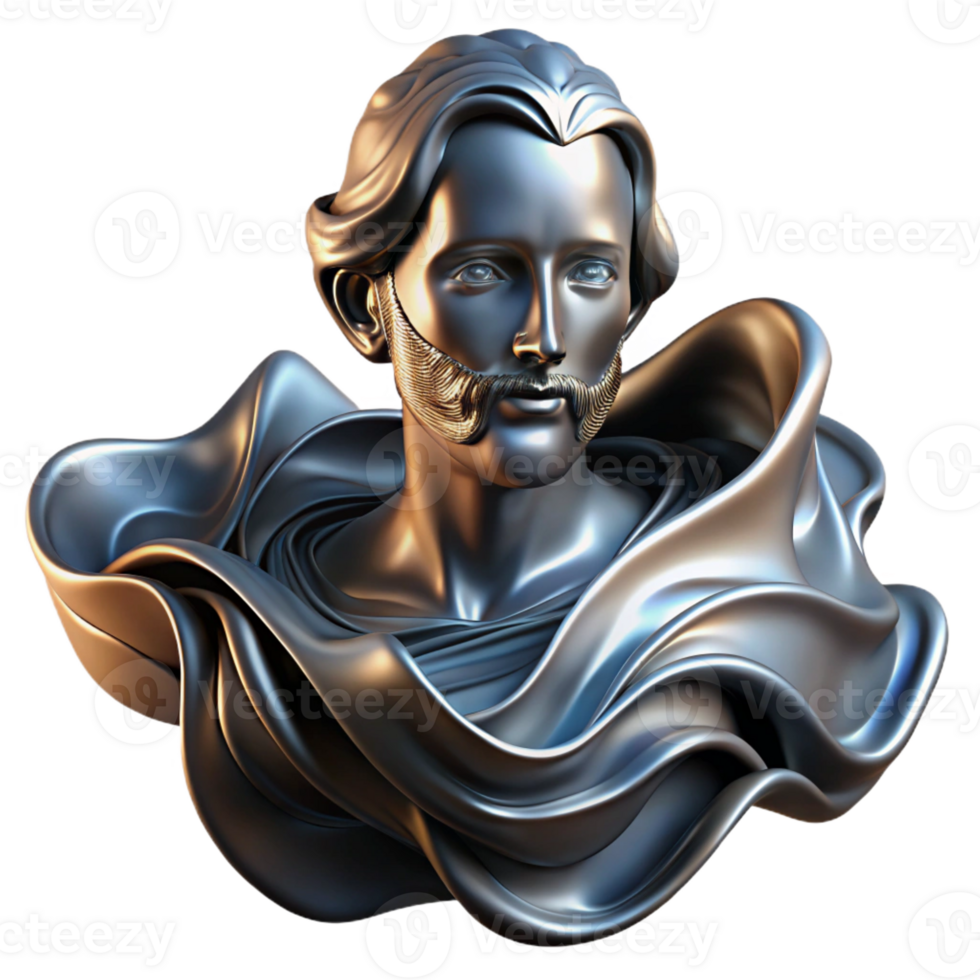 vibrant minimalist Abstract Portrait Composed of Flowing L premium png