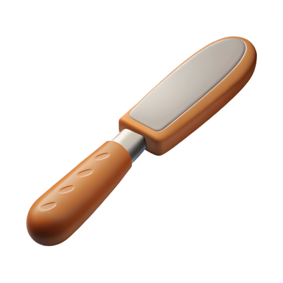 dramatic traditional Artisan Bread Knife Wooden Handle Transparent Background exclusive png