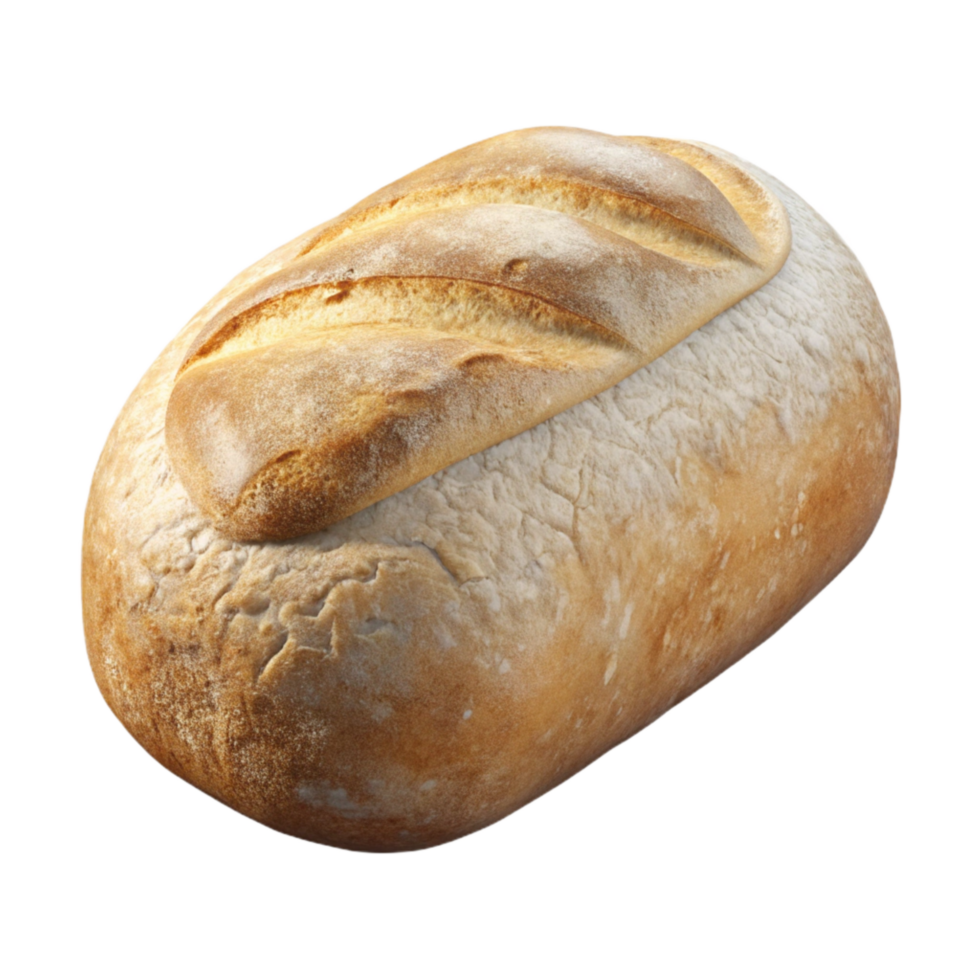 stunning minimalist Artisan Bread Loaf Side View Transparent Background Cutout original png