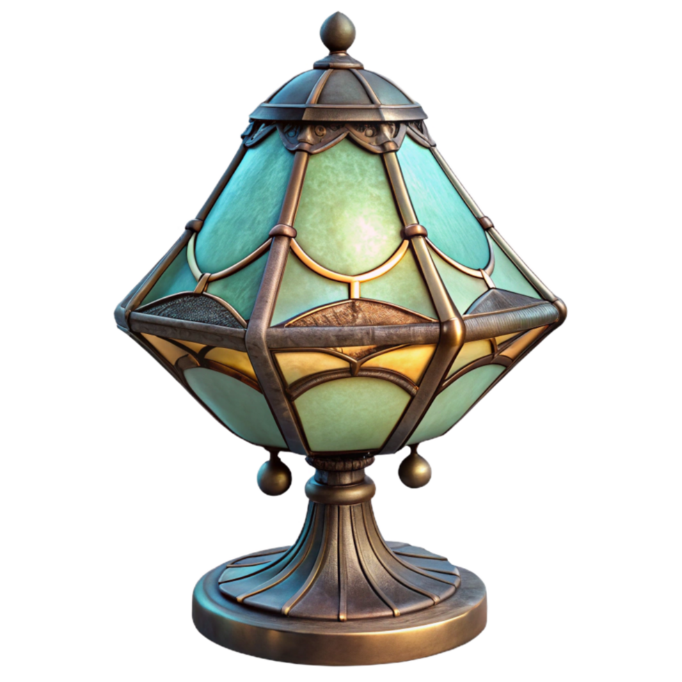 beautiful modern Art Nouveau Lamp Tiffany Glass Cutout high quality png