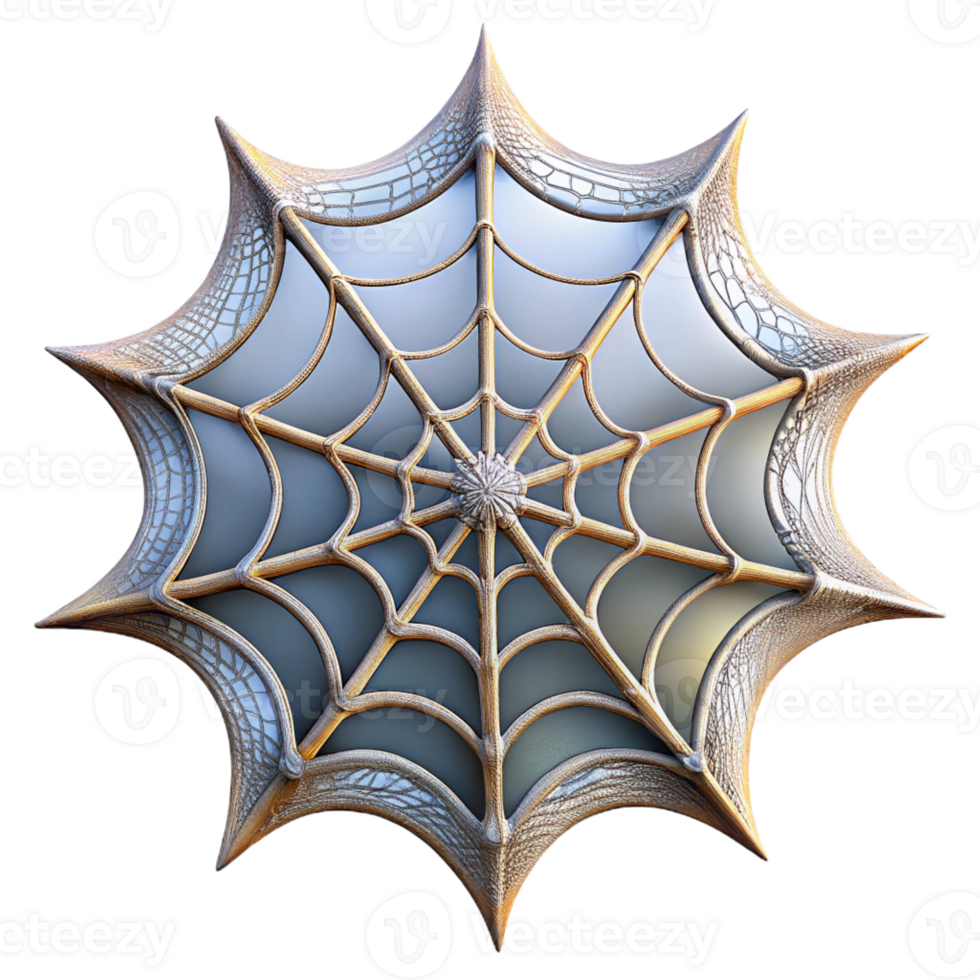 serene rustic A Close Up of a Dew Kissed Spiderweb Gli high quality png
