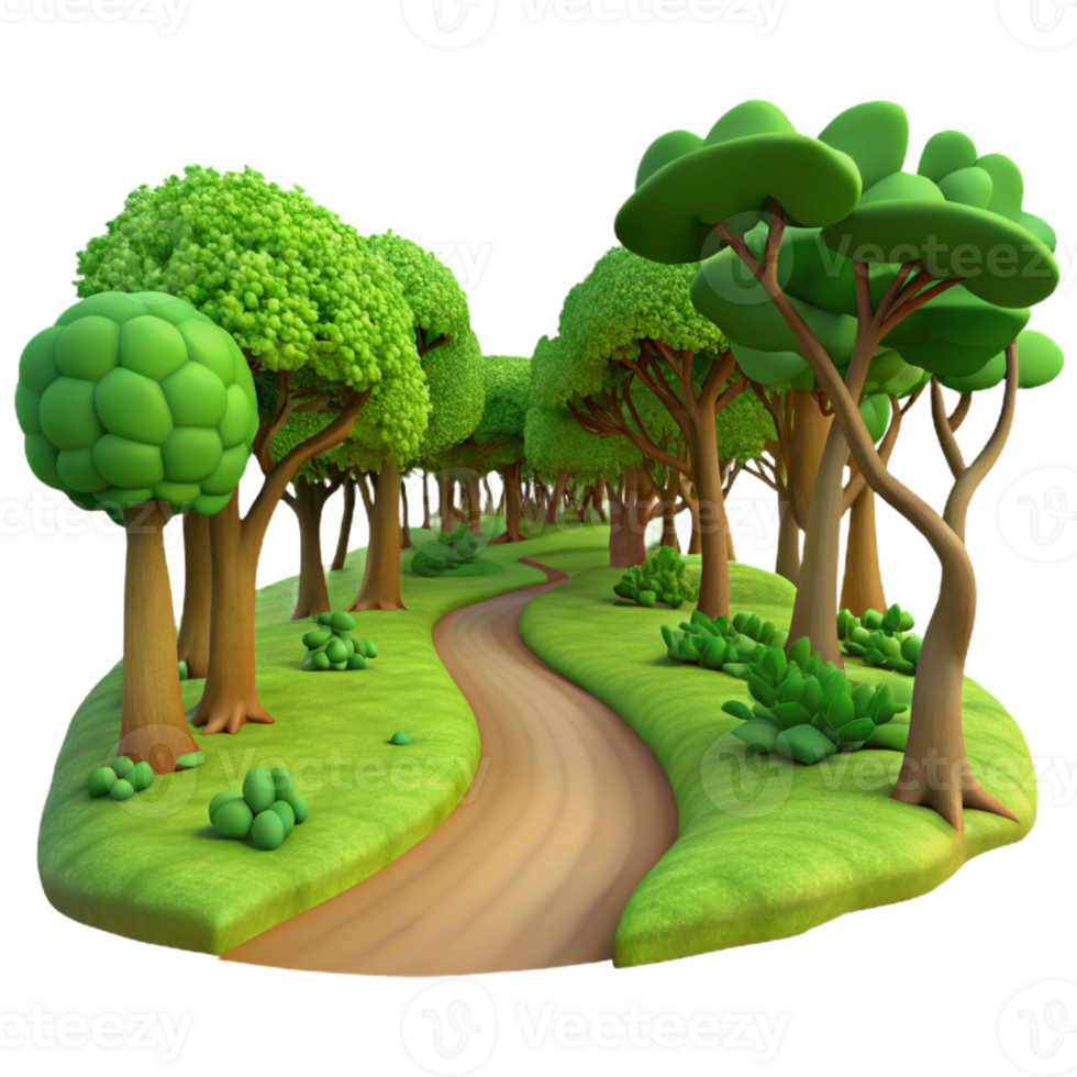 stunning abstract Winding Dirt Path Through Lush Green high quality png