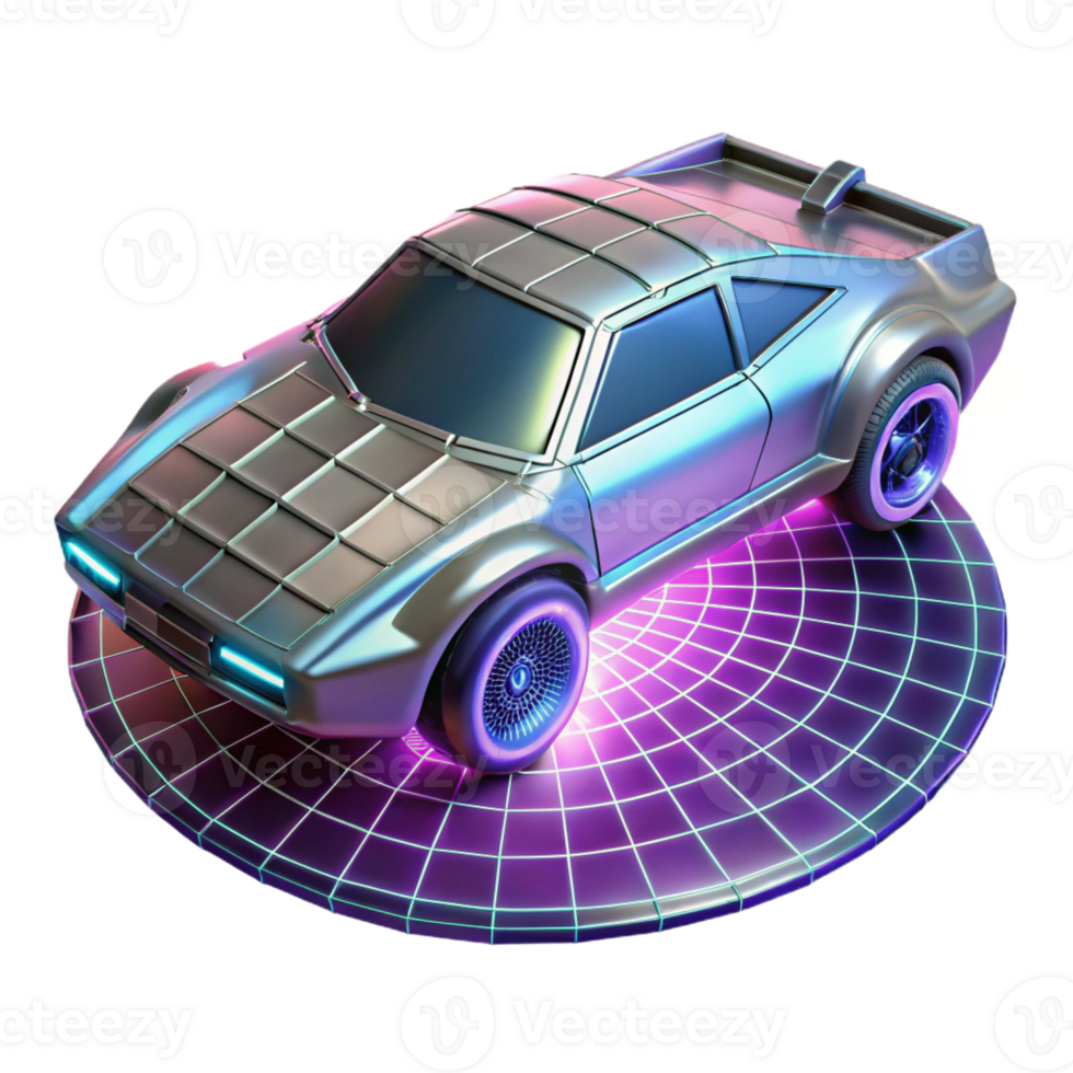 impressive modern A Futuristic Car with Transparent Wheels high quality png