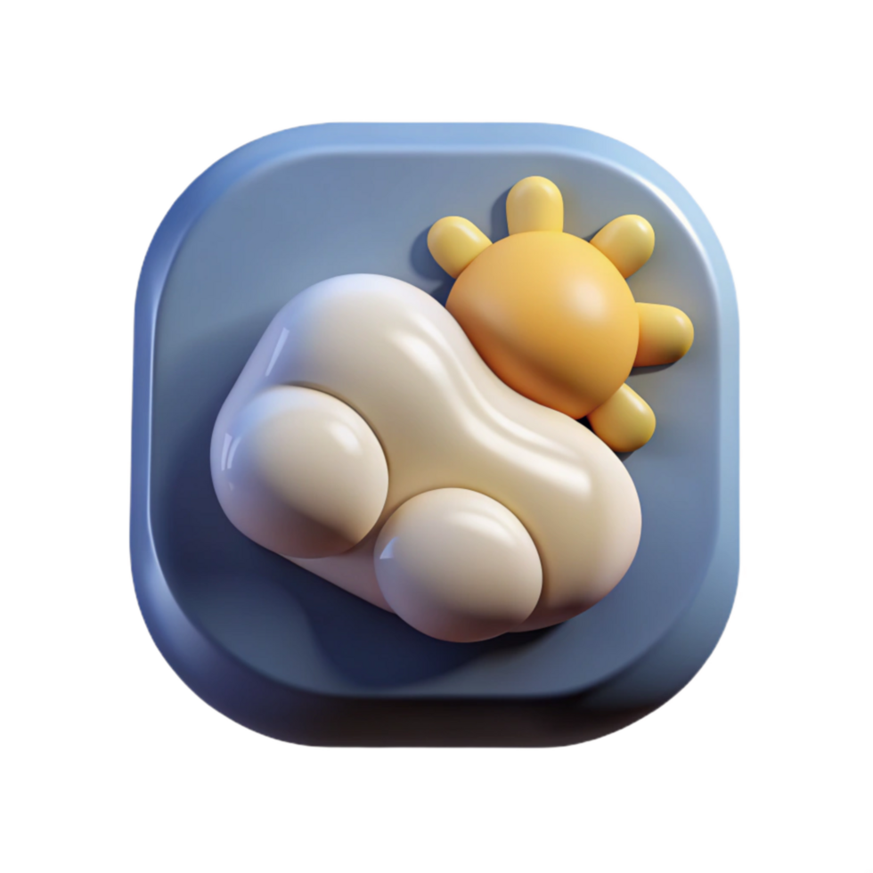 elegant contemporary Ar Weather App Element authentic png