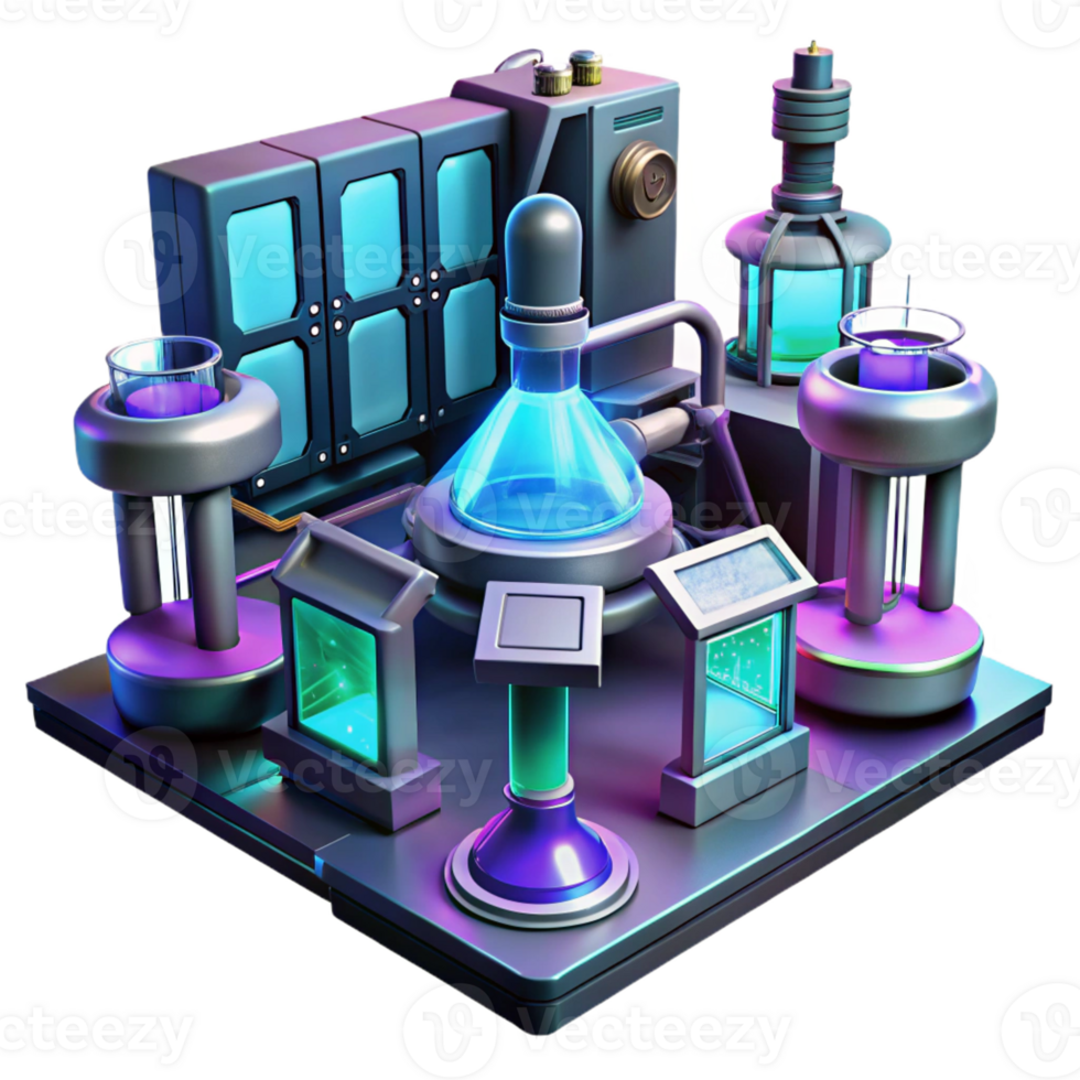dramatic contemporary A Futuristic Laboratory Filled with Glow exclusive png