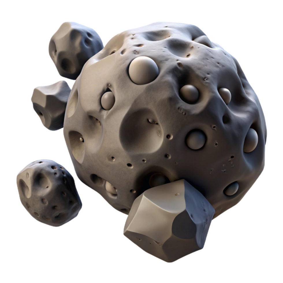 elegant artistic Asteroid Belt with Rocky Fragments detailed png