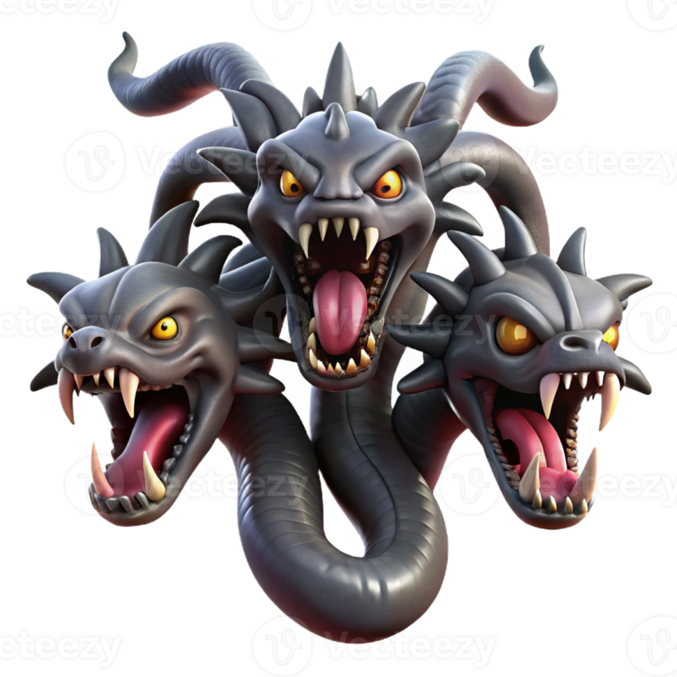 extraordinary abstract A Hydra with Multiple Heads Each Spewin genuine png