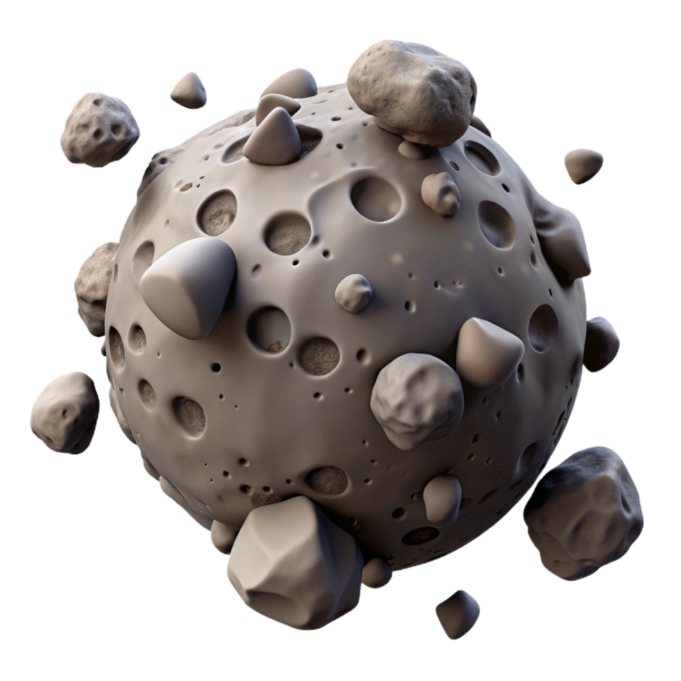 stunning minimalist Asteroid Field Scattered Rocks and Dust Cutout high resolution png