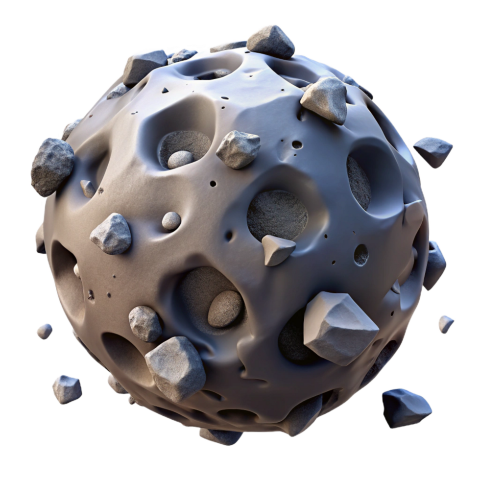 elegant artistic Asteroid Field with Debris Transparent Cutout Element high quality png