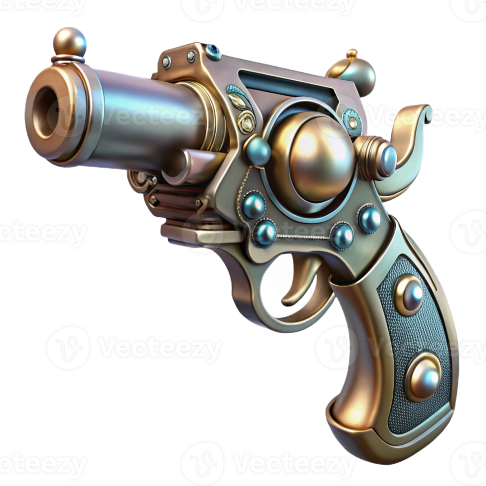 beautiful abstract A Steampunk Pistol Intricate Engravings exclusive png