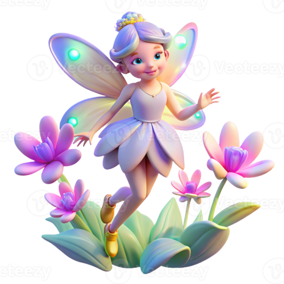 dramatic minimalist A Whimsical Fairy with Iridescent Wings authentic png