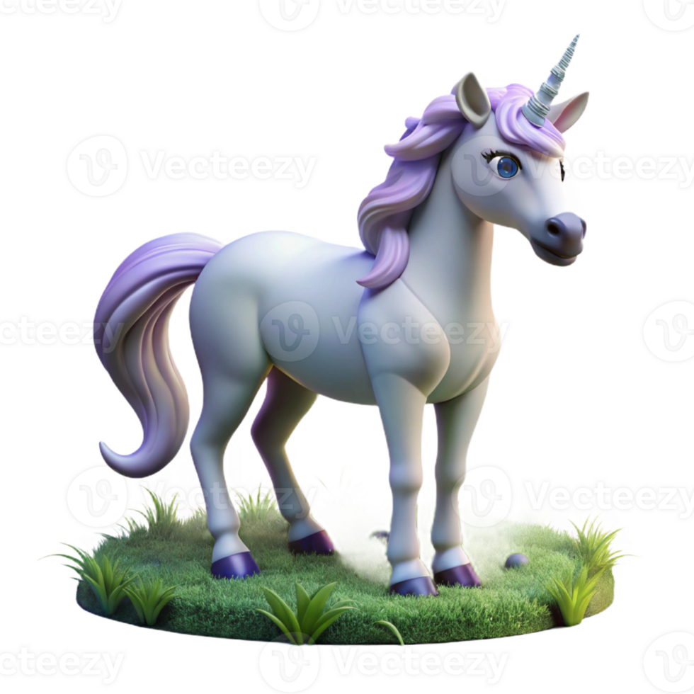magnificent creative A Majestic Unicorn Grazing in a Moonlit Me detailed png