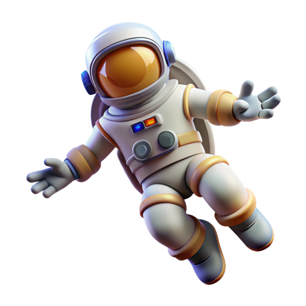 extraordinary traditional Astronaut Floating in Space Suit premium png