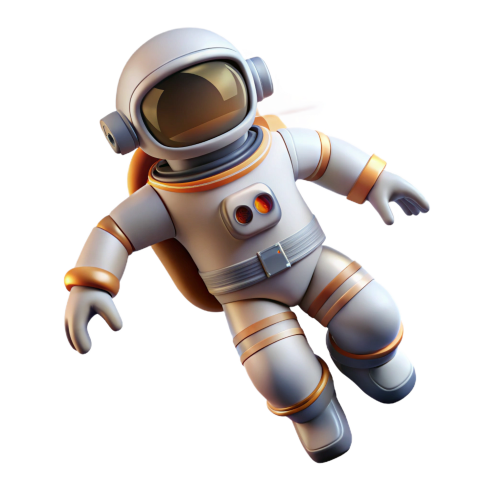 dramatic modern Astronaut Floating in Space Suit exclusive png
