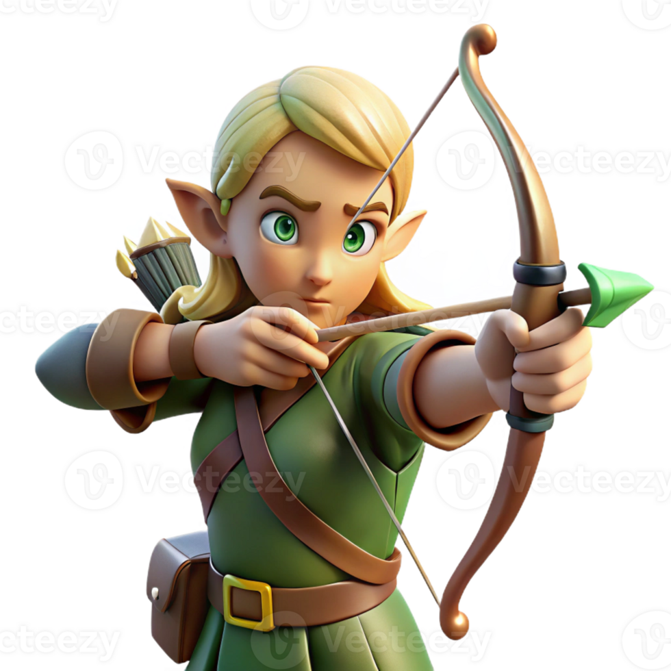 extraordinary abstract An Elf Archer Aiming with Precision Soft authentic png