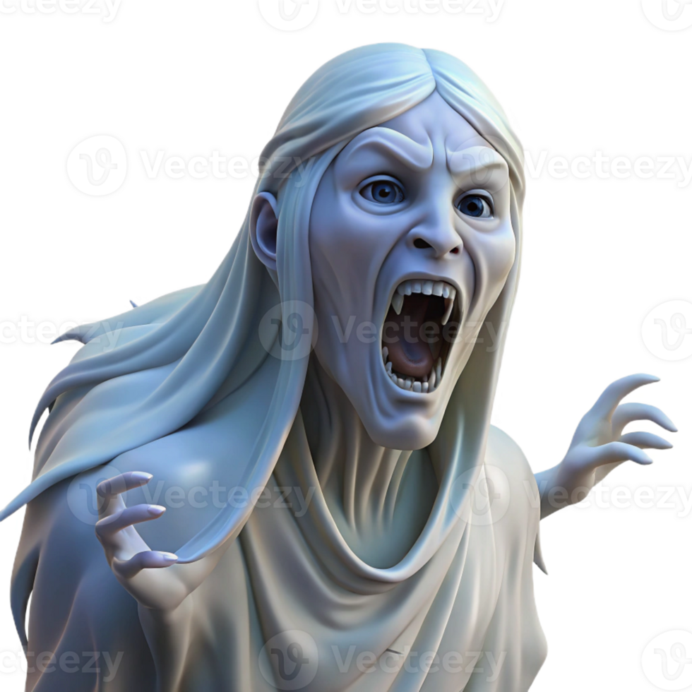 serene vintage A Banshee Wailing in the Wind Ghostly And authentic png