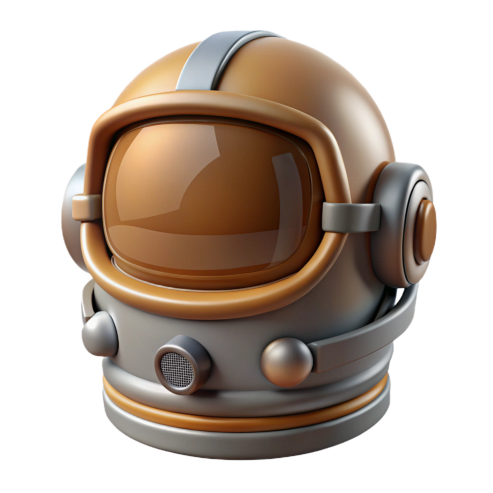 impressive artistic Astronaut Helmet Front View Element high resolution png