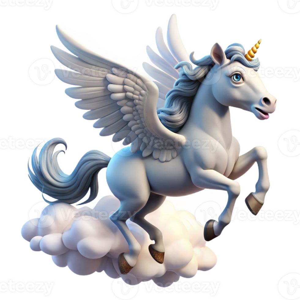 magnificent minimalist A Graceful Pegasus Flying Through the Clou genuine png