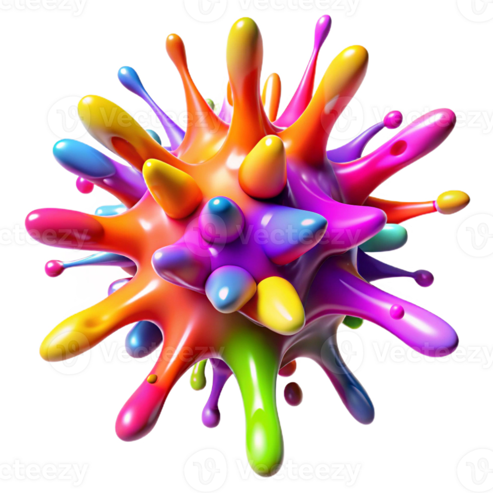 wonderful minimalist A Chaotic Explosion of Vibrant Neon Pain high quality png