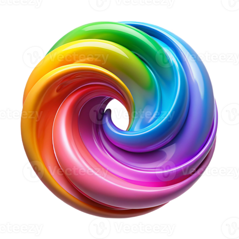 stunning creative Swirling Vortex of Colorful Paint original png