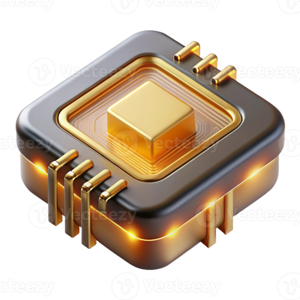 wonderful creative A Single Microchip Magnified to Reveal It authentic png