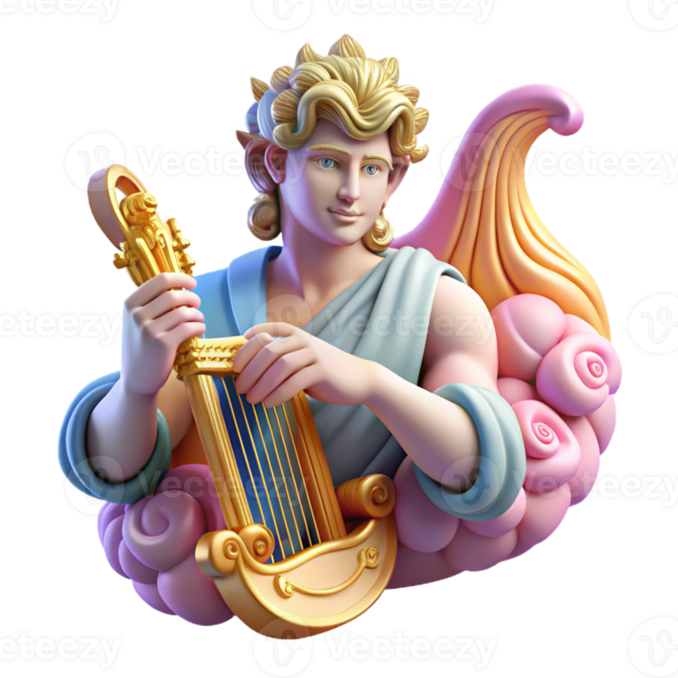 beautiful classic A Radiant Apollo Playing a Golden Lyre Su genuine png