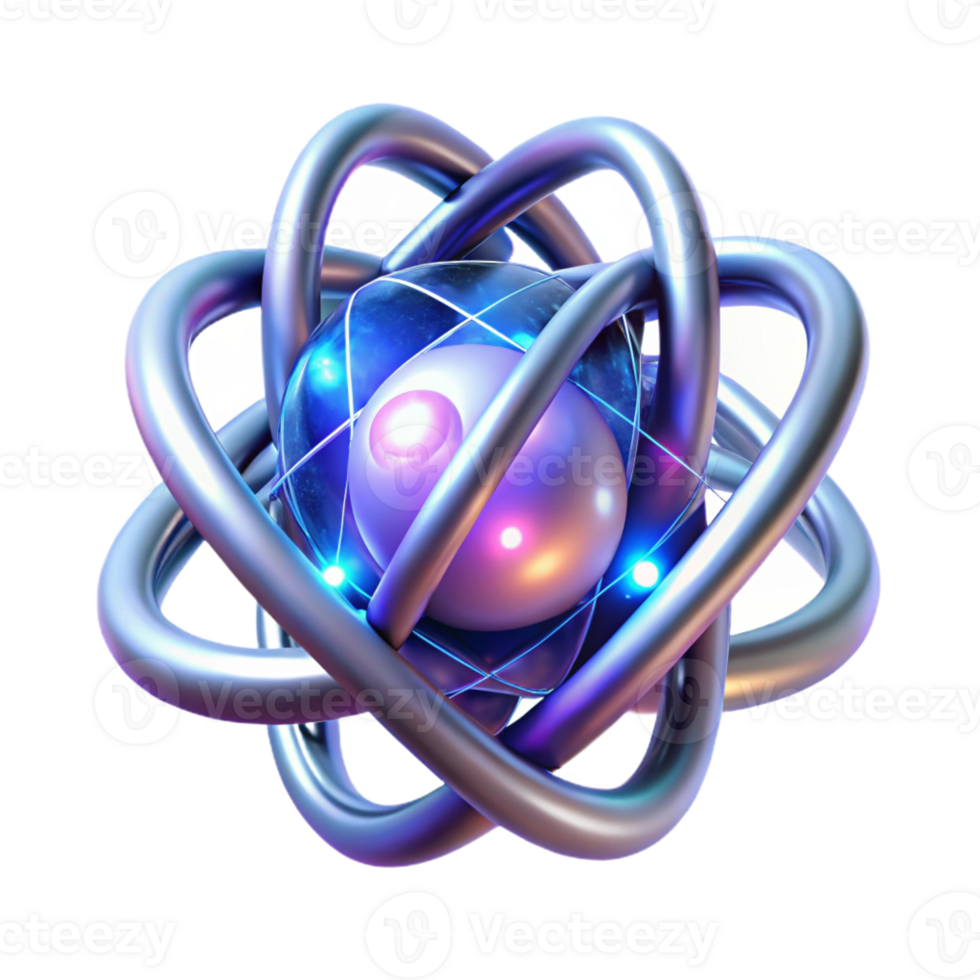 dramatic abstract A Quantum Computer Glowing with Ethereal premium png