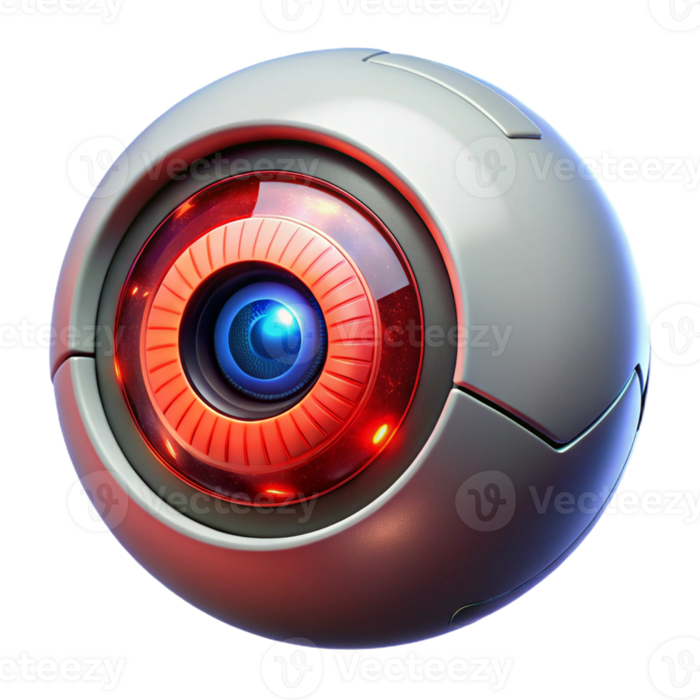 wonderful abstract A Close Up of a Robotic Eye Iris Glowing detailed png
