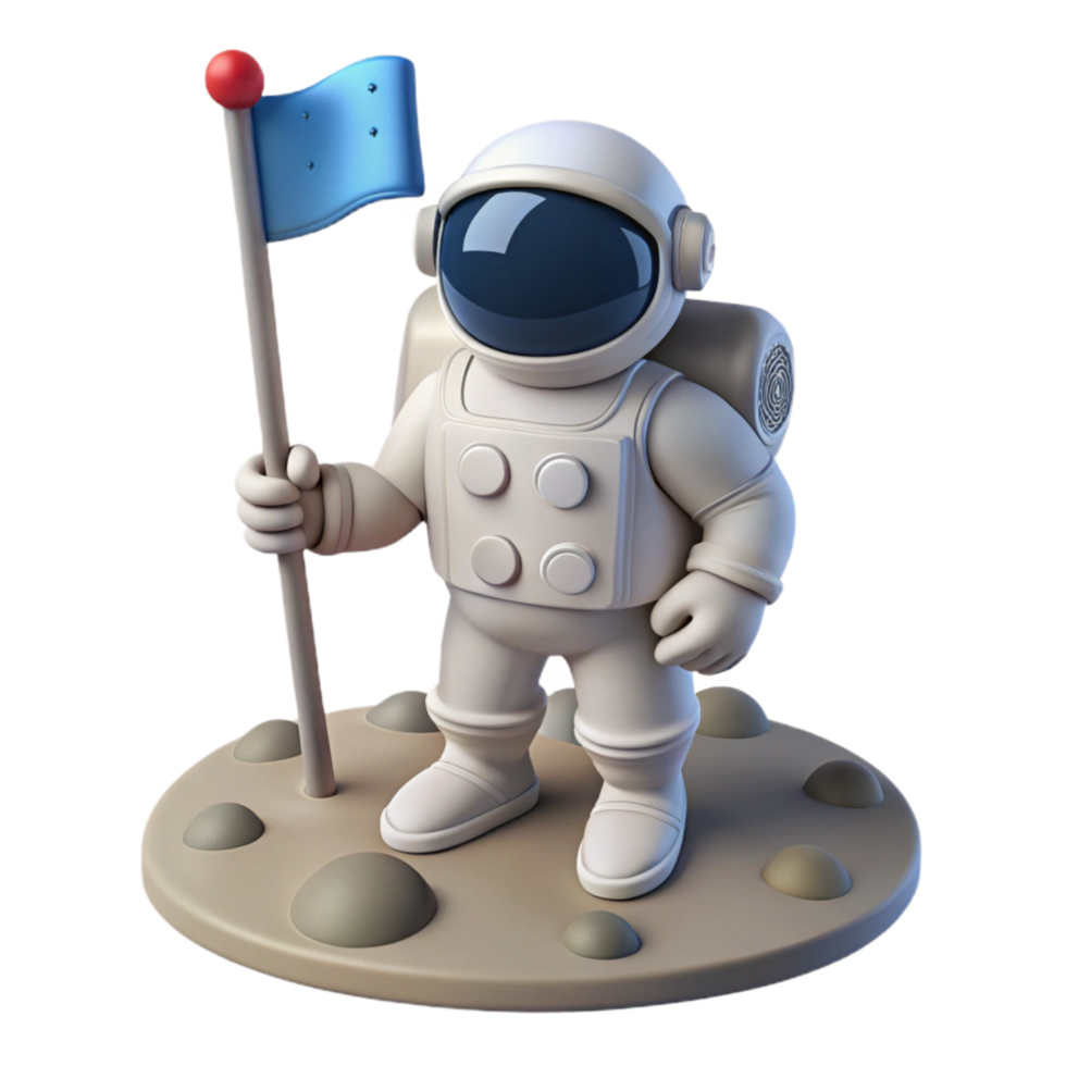 wonderful traditional Astronaut Silhouette Holding Flag on Lunar Surface Cutout high resolution png