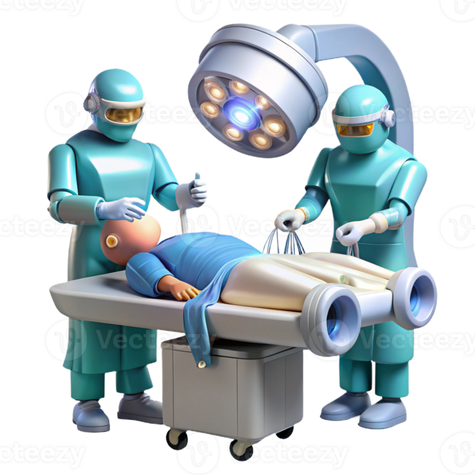 extraordinary contemporary A Robotic Surgeon with Intricate Gears A professional png