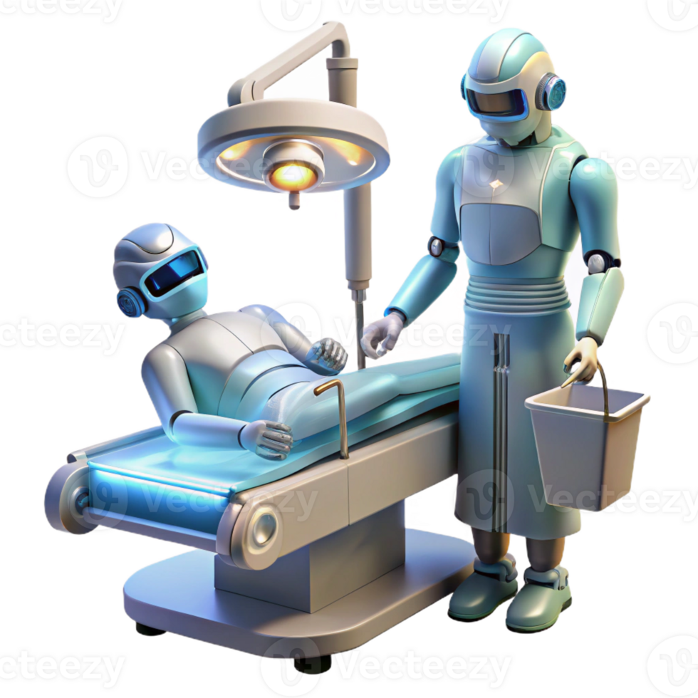 impressive classic A Robotic Surgeon with Intricate Gears A high resolution png