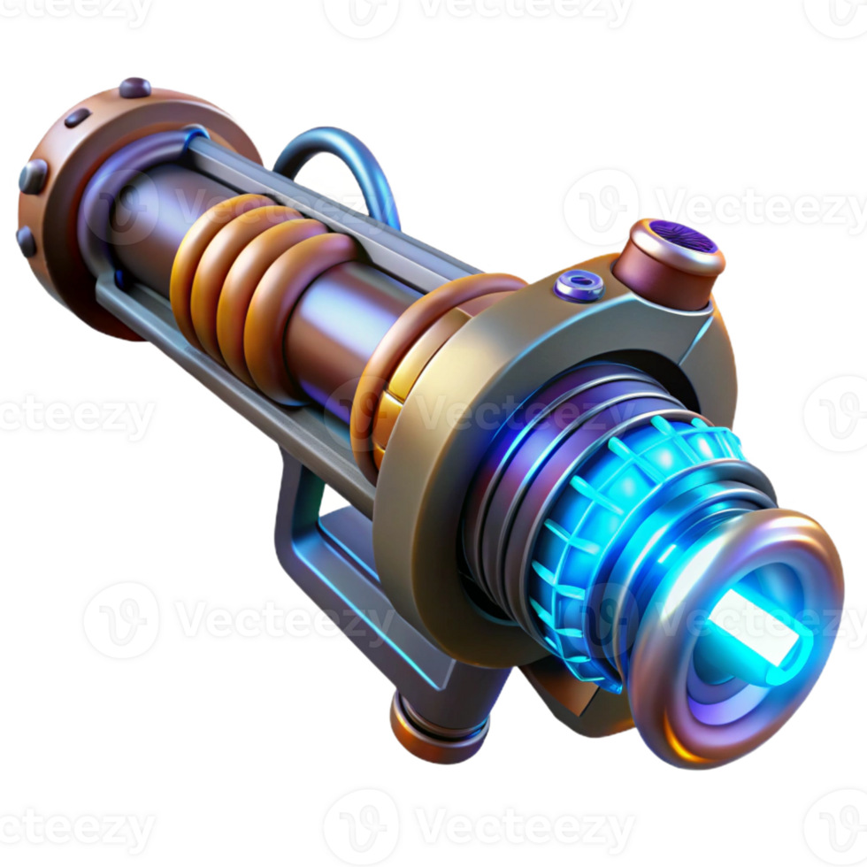 elegant artistic A Futuristic Weapon with Glowing Energy original png