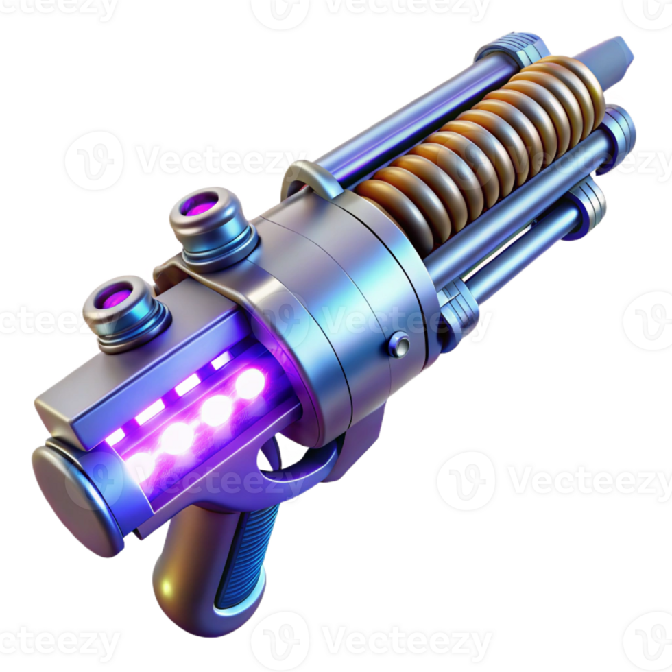 stunning artistic A Futuristic Weapon with Glowing Energy detailed png