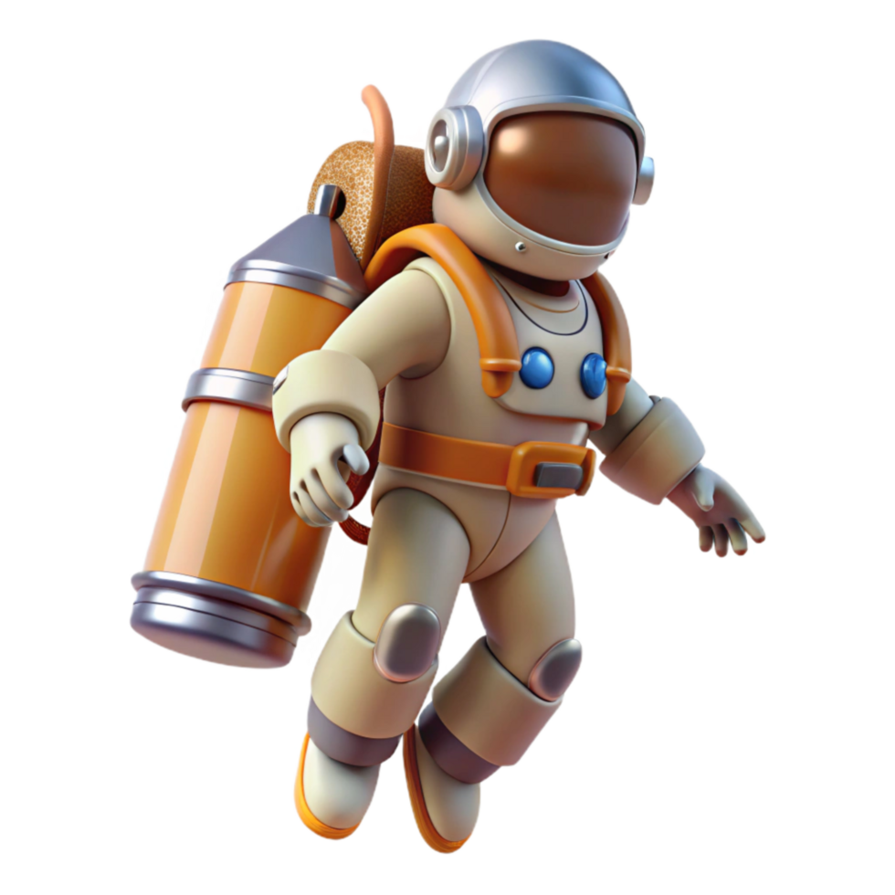 beautiful creative Astronaut with Jetpack with Propulsion System professional png