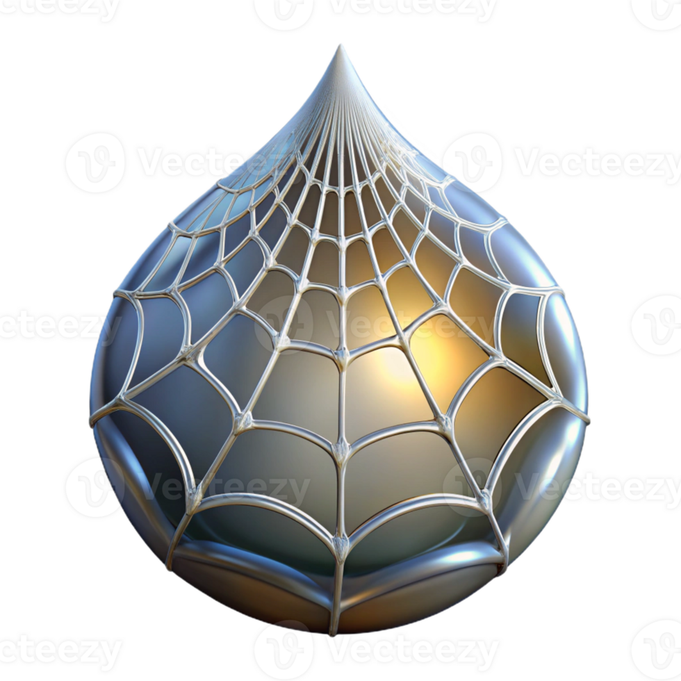 elegant creative Dewdrop on a Spiderweb high quality png