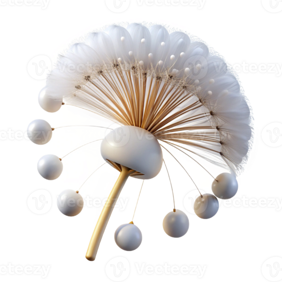 beautiful rustic A Dandelion Seedhead Moments Before Disp detailed png