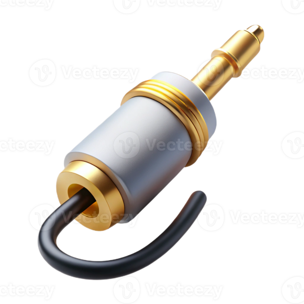 beautiful rustic Audio Cable Connector Gold Plated Tip Cutout high resolution png