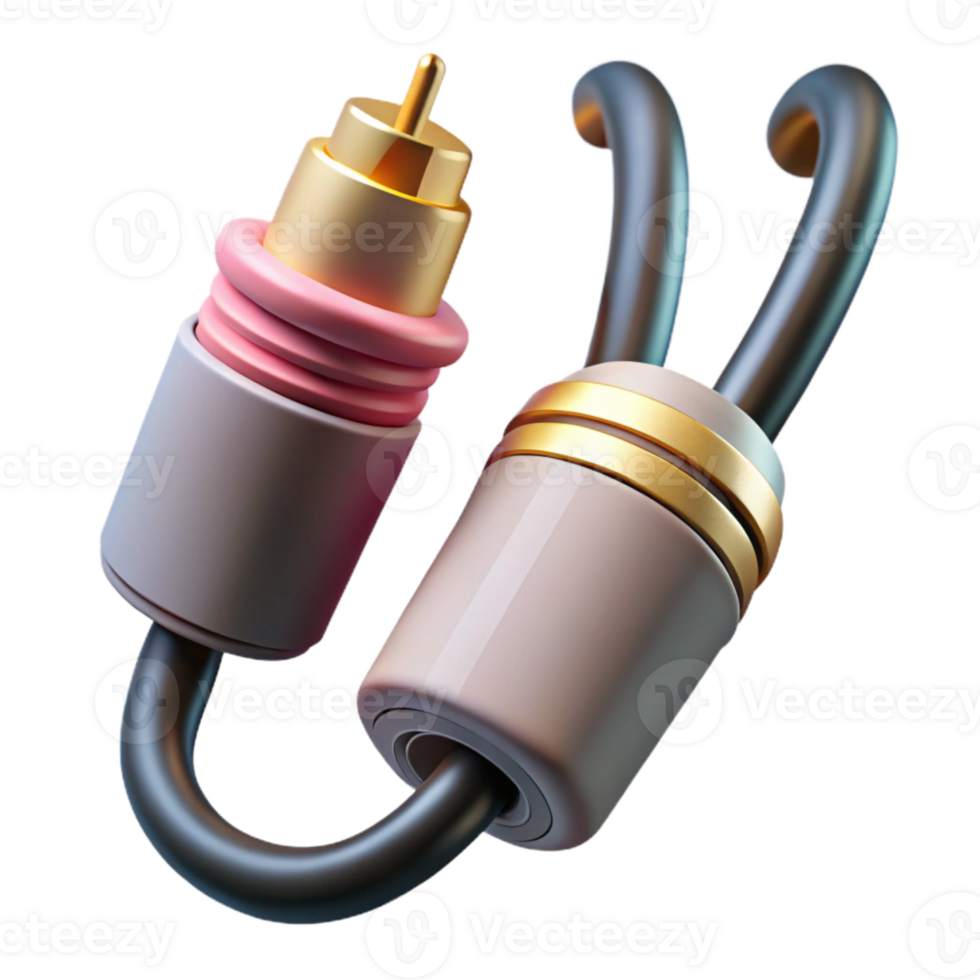stunning creative Audio Cable Connectors Optical and Coaxial Transparent high quality png