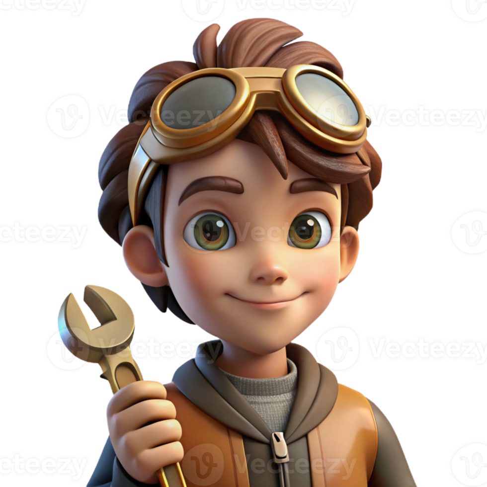 extraordinary modern Steampunk Child with Goggles exclusive png