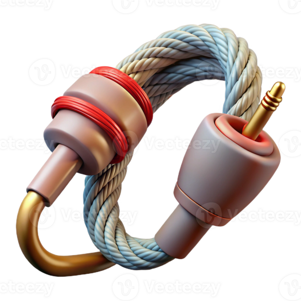 elegant modern Audio Cable Wrapped Around Hand Cutout png