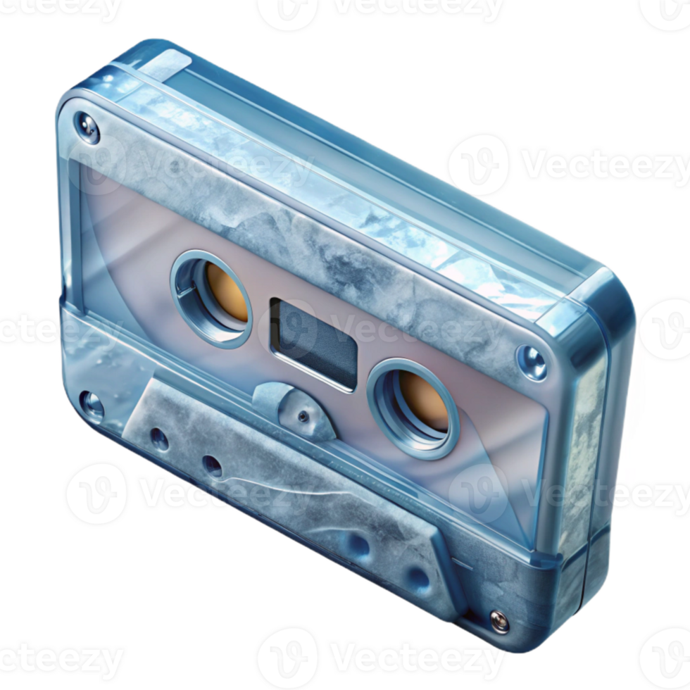 vibrant modern Audio Cassette Tape Case Plastic Transparent Cutout png